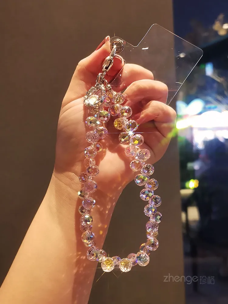 Handmade Crystal Water Drop Beads Mobile Phone Lanyard Women's Short Handle Chain Bracelet Fashion Geometry Pattern Pattern Ornaments display picture 25