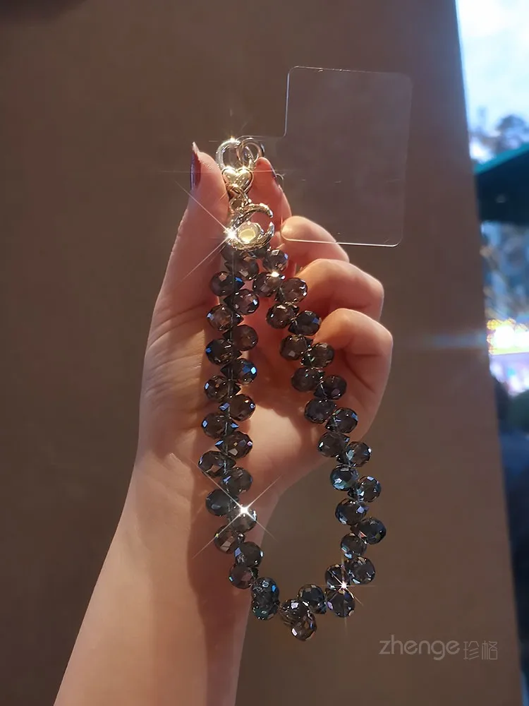Handmade Crystal Water Drop Beads Mobile Phone Lanyard Women's Short Handle Chain Bracelet Fashion Geometry Pattern Pattern Ornaments display picture 27