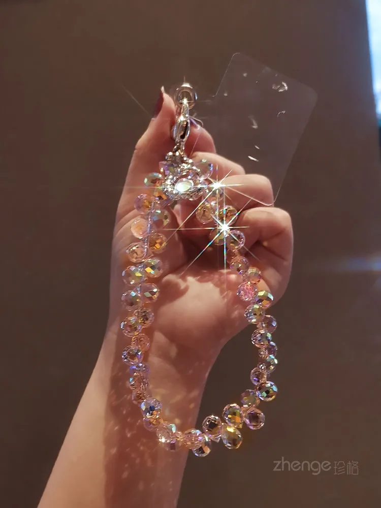 Handmade Crystal Water Drop Beads Mobile Phone Lanyard Women's Short Handle Chain Bracelet Fashion Geometry Pattern Pattern Ornaments display picture 28