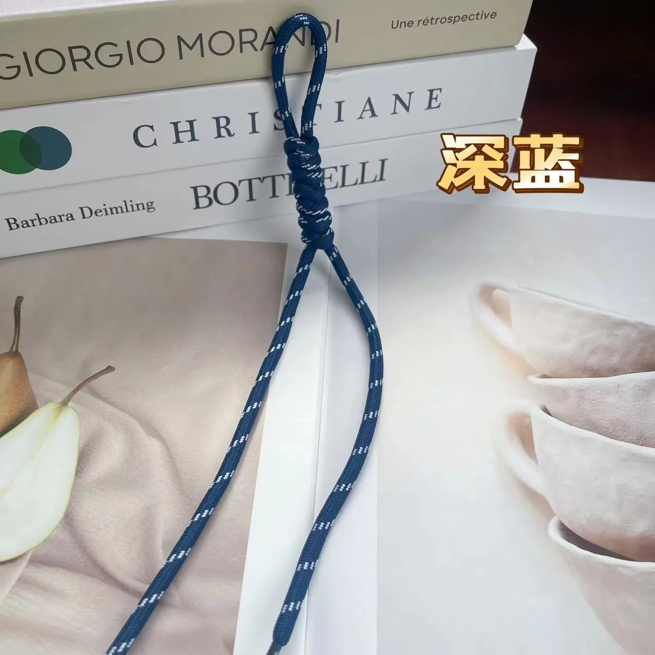 Color Handmade DIY Woven Keychain Buddha Knot Bag Charm Fashion Mobile Phone Lanyard Metal Buckle Jewelry Accessories display picture 11