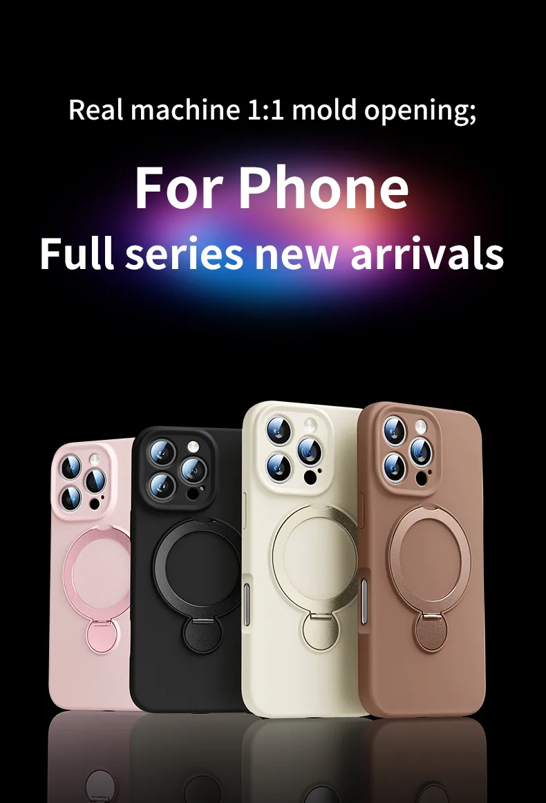 Liquid Magnetic Phone Case Full Cover Protective Belt Rotating Bracket For IPhone 16 Pro Max Apple 15 Compatible display picture 3