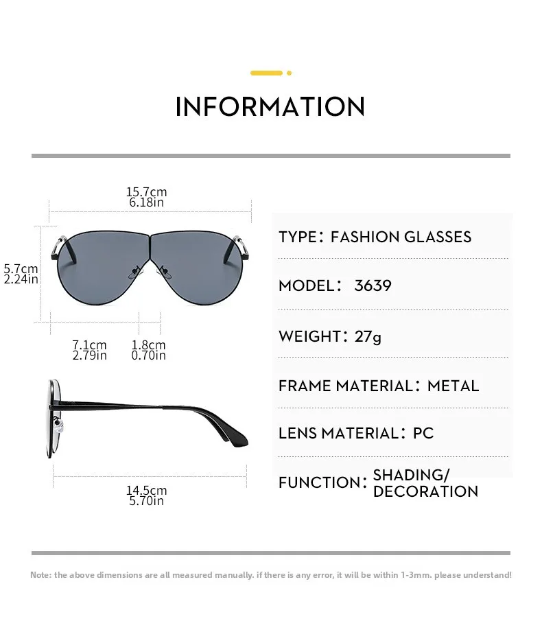 Summer New Outdoor Large Frame Frog Eyes Sunglasses Trendy Personalized Unisex Driving Sun Glasses Geometric Pattern Full Frame display picture 7