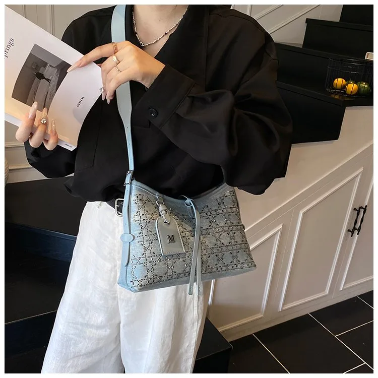 Elegant Fashionable Shoulder Handbag Women Casual Style Artificial Leather Color Block Pattern Four Seasons Handbags Tote Bag display picture 6