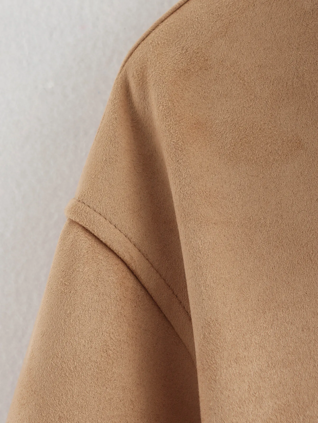 Fashionable Short Leather Jacket Women's Elegant Style With Big Pockets Polyester Fabric Long Sleeve Pure Color Outerwear display picture 8