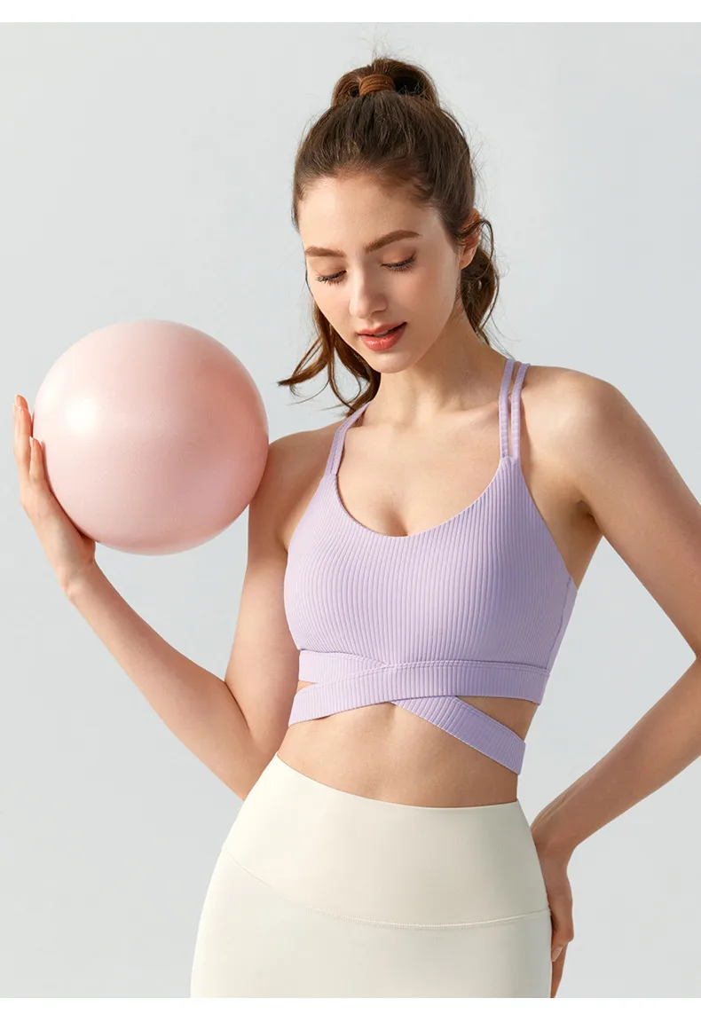 Women's Yoga Vest Sports Fitness Running Bra With Chest Pad Medium Intensity Outdoor Running Beautiful Back One-Piece Underwear display picture 1