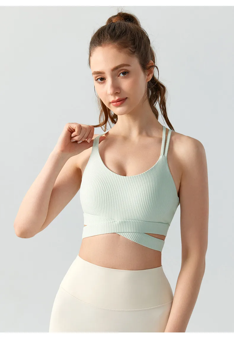 Women's Yoga Vest Sports Fitness Running Bra With Chest Pad Medium Intensity Outdoor Running Beautiful Back One-Piece Underwear display picture 12