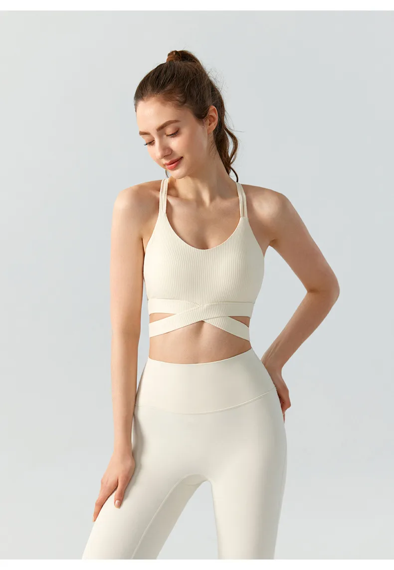 Women's Yoga Vest Sports Fitness Running Bra With Chest Pad Medium Intensity Outdoor Running Beautiful Back One-Piece Underwear display picture 15