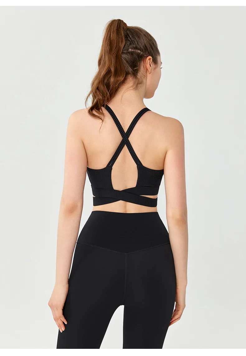 Women's Yoga Vest Sports Fitness Running Bra With Chest Pad Medium Intensity Outdoor Running Beautiful Back One-Piece Underwear display picture 16