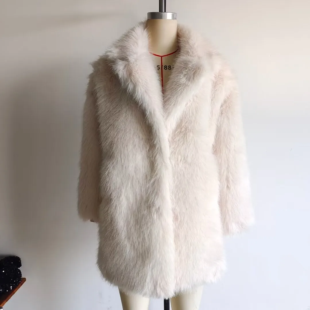Casual Fashionable Artificial Fur Effect Women's Coat Elegant Zipper Closure Polyester Short Outerwear For Ladies display picture 17