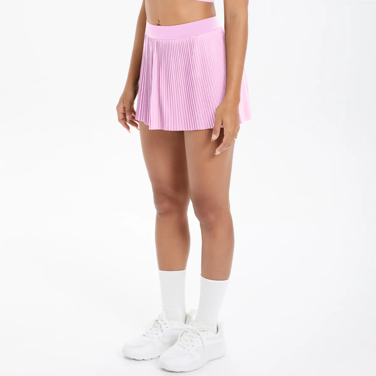 Sporty Women's Yoga Shorts Skirt High Waist Pleated Pocketed Two-Piece Set Running Fitness Versatile Nylon Spandex Outfit display picture 166