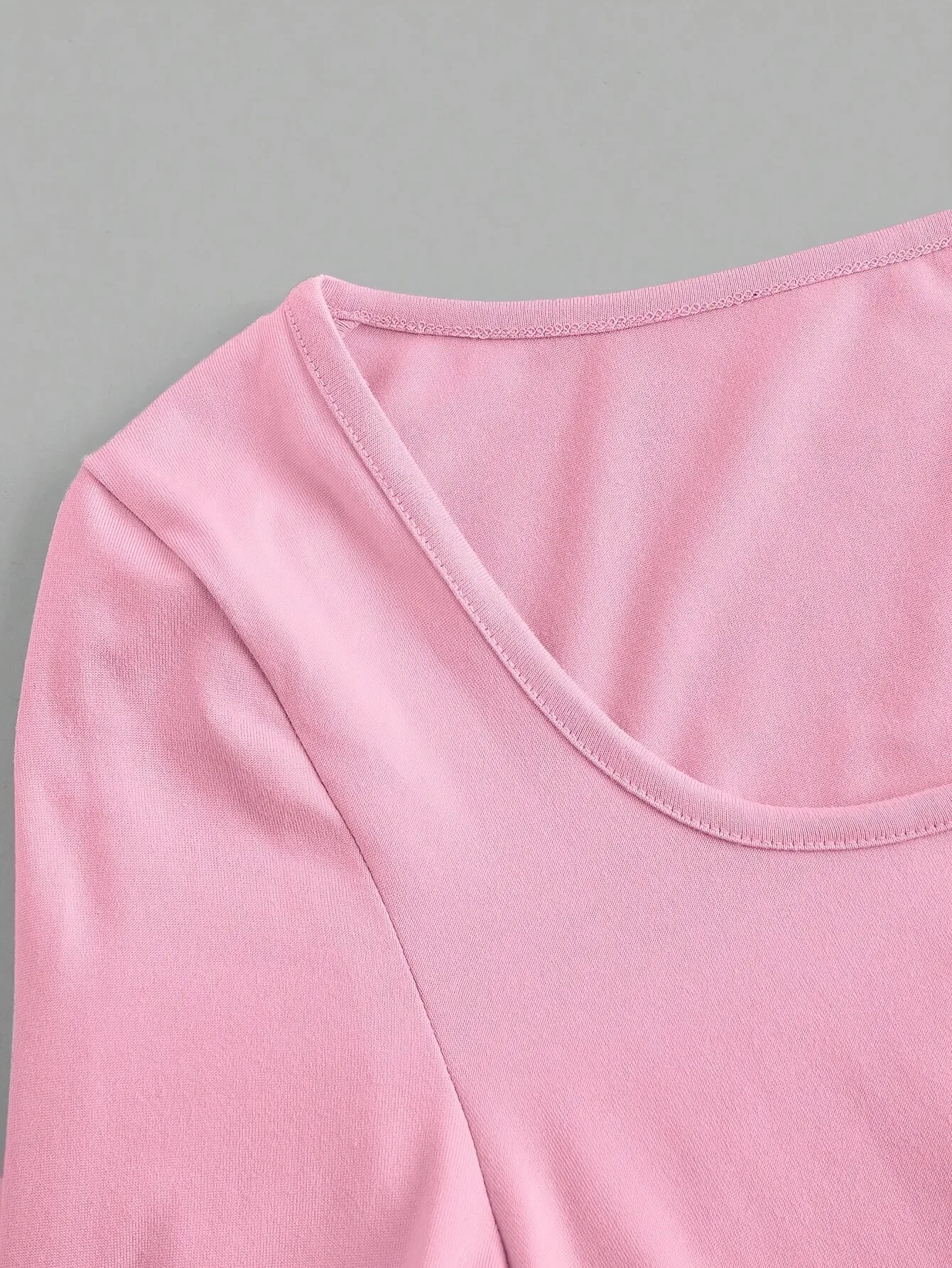 Comfortable Long Sleeve Solid Color Collar T-Shirt Women's Fashion Essential Classic Design Versatile Casual Wear Polyester Fabric display picture 4