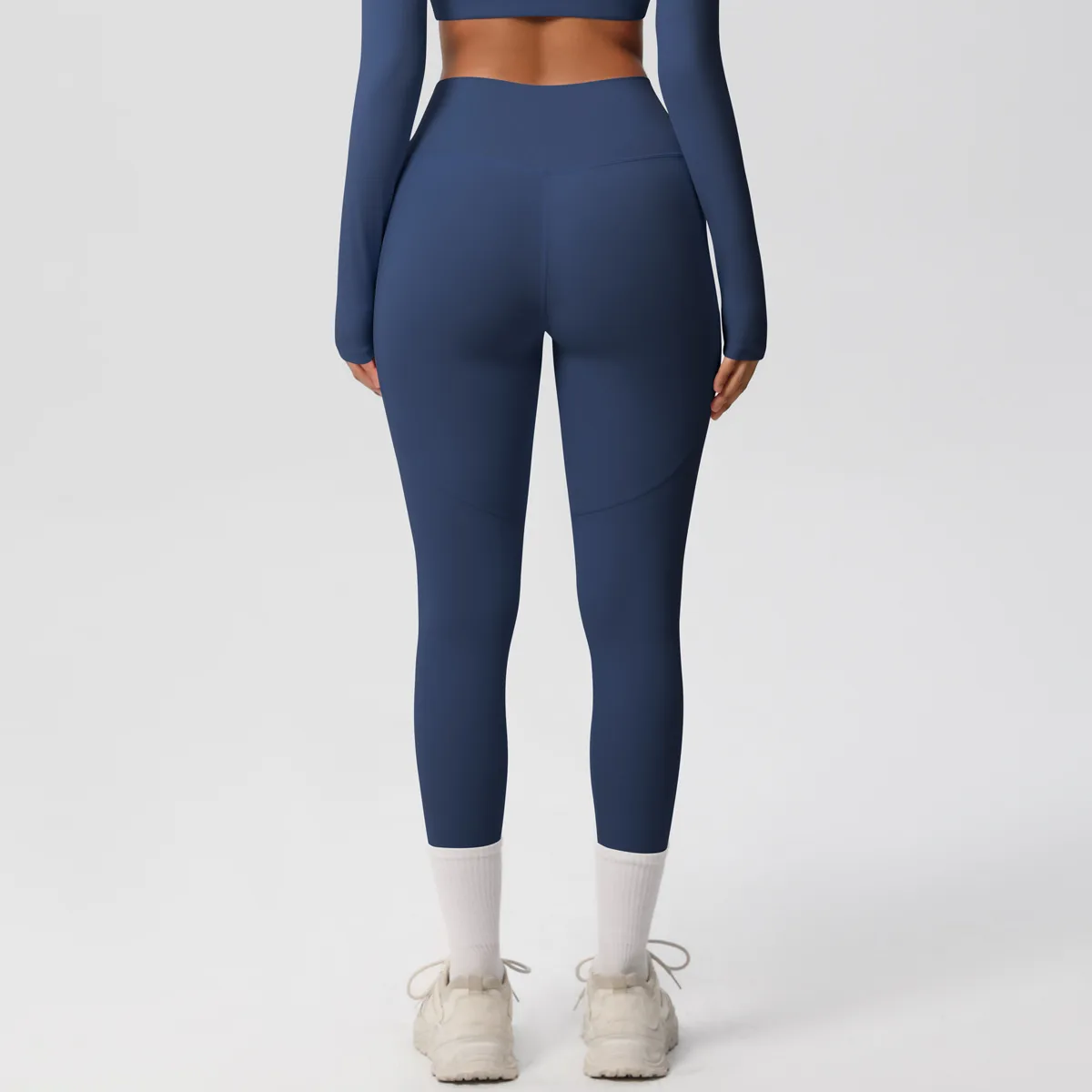 New Pure Color Double-Sided Brushed High-Waist Yoga Pants Breathable Sports Running Fitness Gym Shorts Nylon Spandex Shorts display picture 46