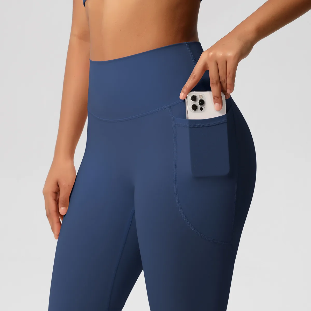 New Pure Color Double-Sided Brushed High-Waist Yoga Pants Breathable Sports Running Fitness Gym Shorts Nylon Spandex Shorts display picture 56