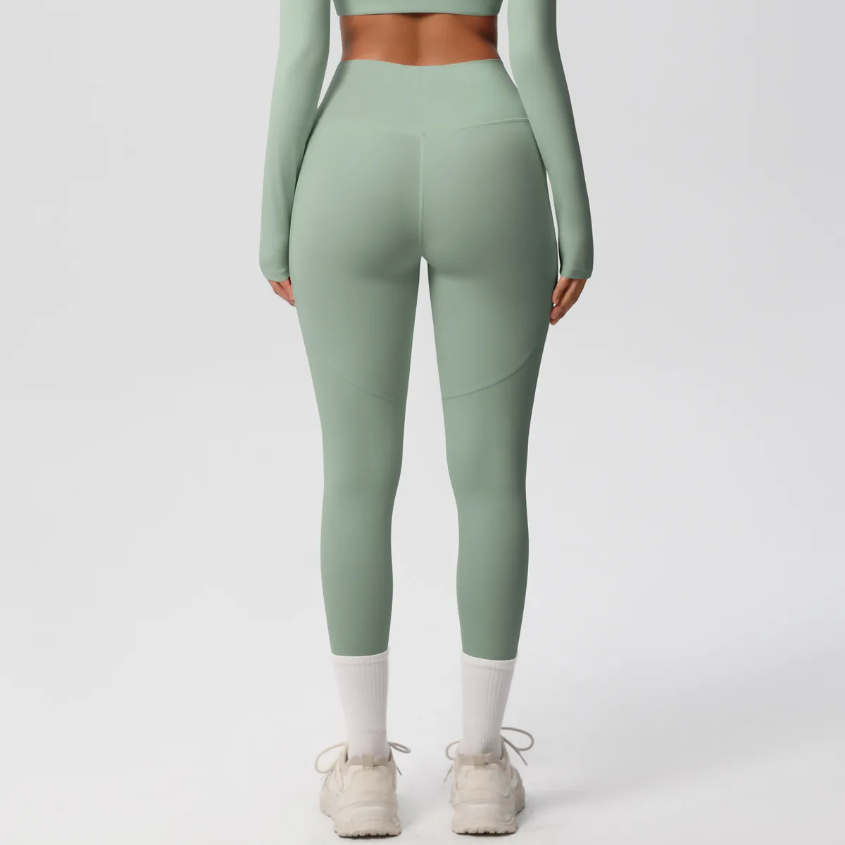 New Pure Color Double-Sided Brushed High-Waist Yoga Pants Breathable Sports Running Fitness Gym Shorts Nylon Spandex Shorts display picture 64