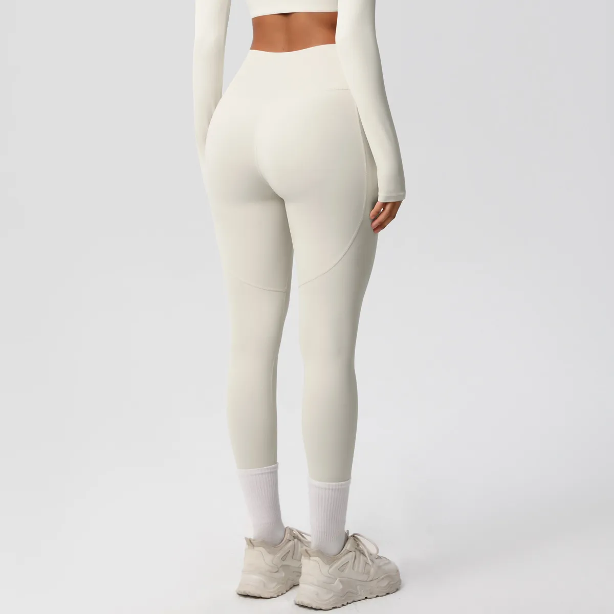 New Pure Color Double-Sided Brushed High-Waist Yoga Pants Breathable Sports Running Fitness Gym Shorts Nylon Spandex Shorts display picture 83