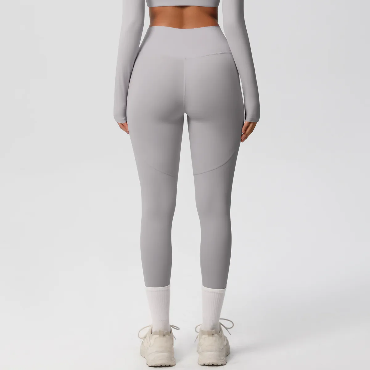 New Pure Color Double-Sided Brushed High-Waist Yoga Pants Breathable Sports Running Fitness Gym Shorts Nylon Spandex Shorts display picture 118