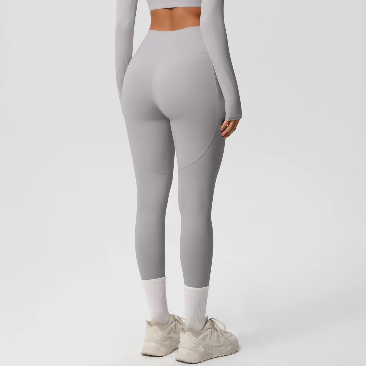 New Pure Color Double-Sided Brushed High-Waist Yoga Pants Breathable Sports Running Fitness Gym Shorts Nylon Spandex Shorts display picture 119