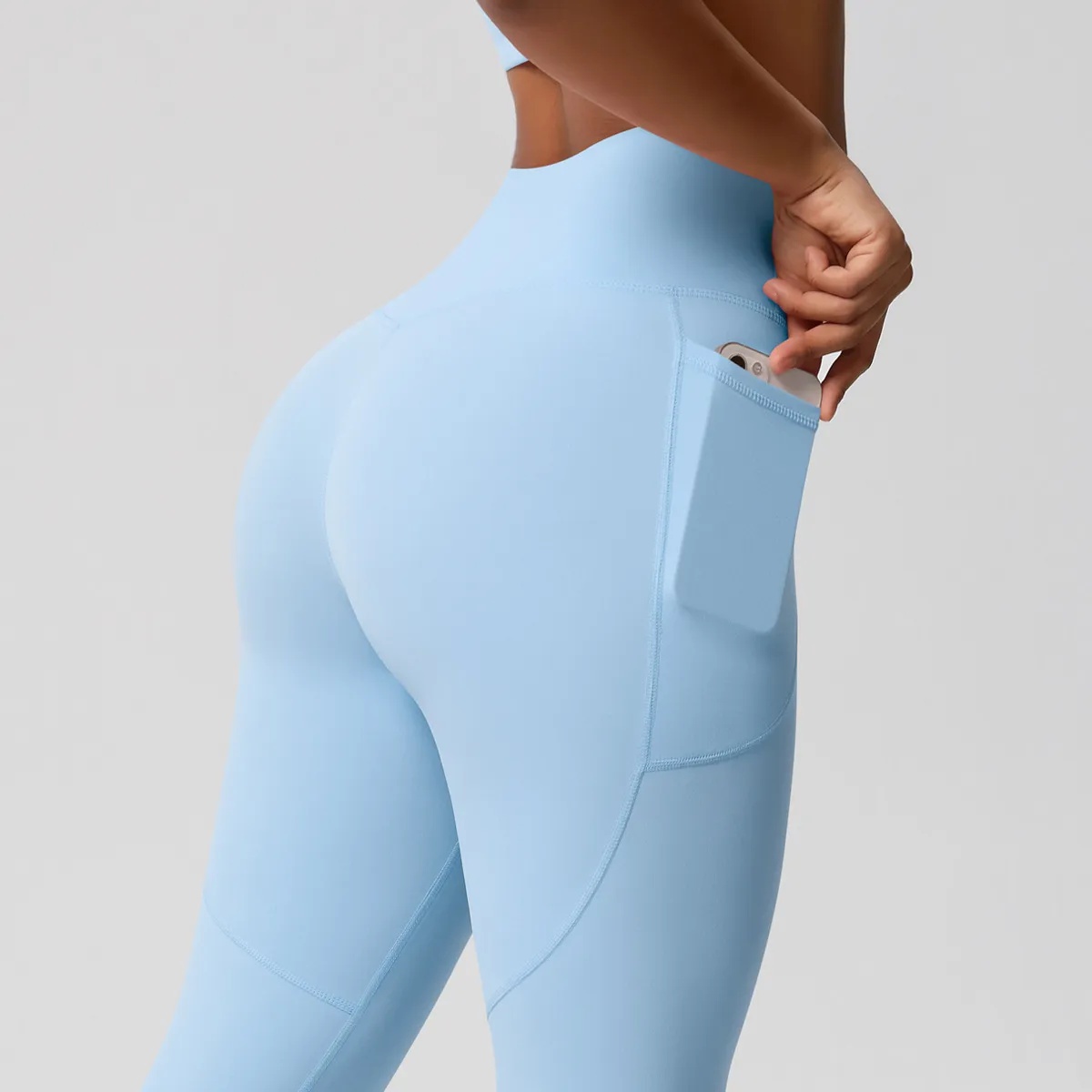 New Pure Color Double-Sided Brushed High-Waist Yoga Pants Breathable Sports Running Fitness Gym Shorts Nylon Spandex Shorts display picture 145