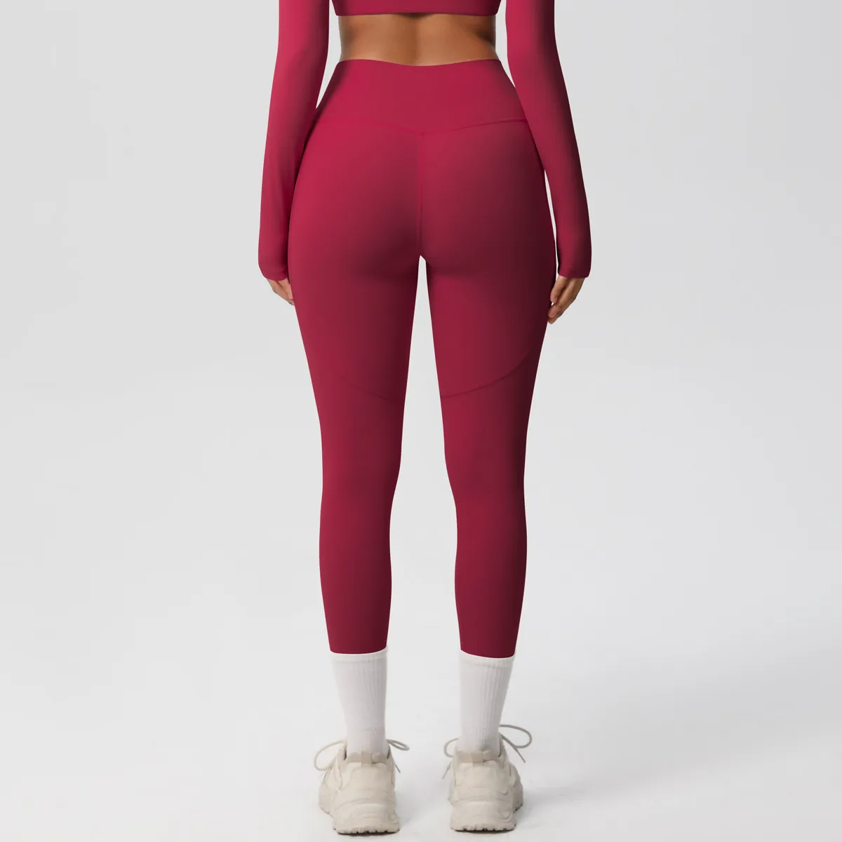New Pure Color Double-Sided Brushed High-Waist Yoga Pants Breathable Sports Running Fitness Gym Shorts Nylon Spandex Shorts display picture 154