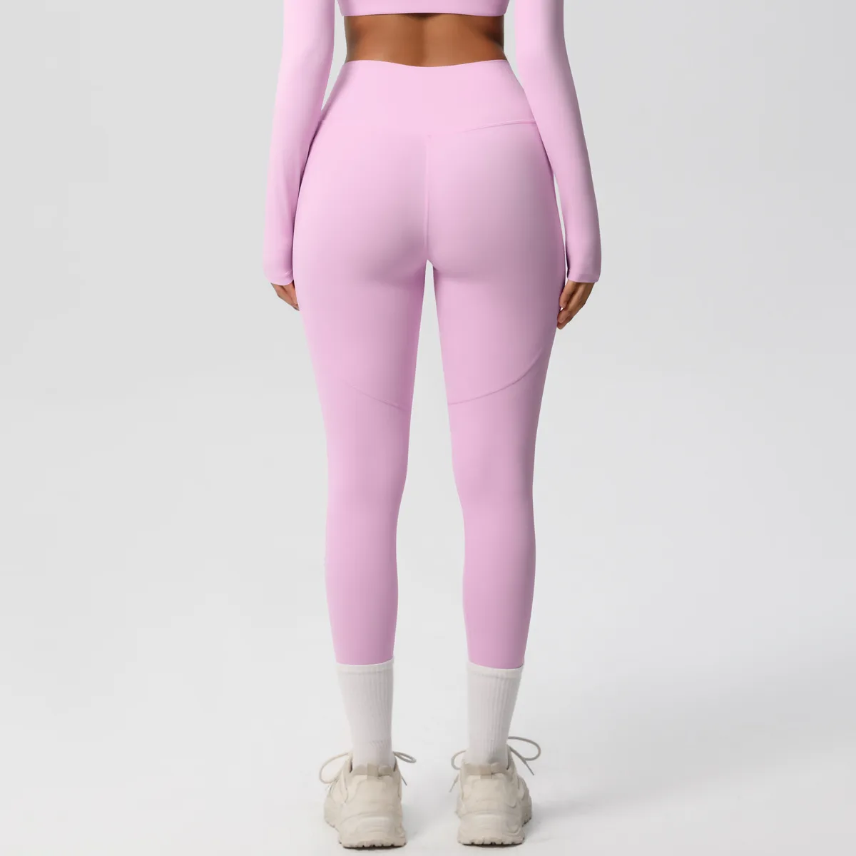 New Pure Color Double-Sided Brushed High-Waist Yoga Pants Breathable Sports Running Fitness Gym Shorts Nylon Spandex Shorts display picture 172