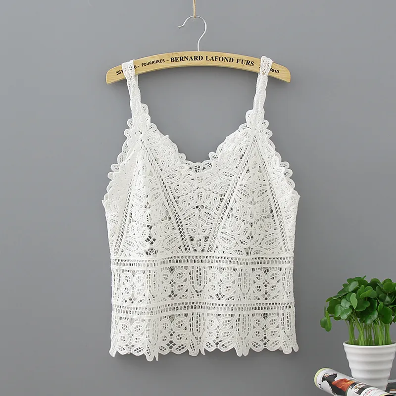 Fashionable Hollow Out Strap Vest Women's Casual Short Polyester Fabric Outdoor Summer Spring Autumn Geometric Pattern Holiday Indoor display picture 5