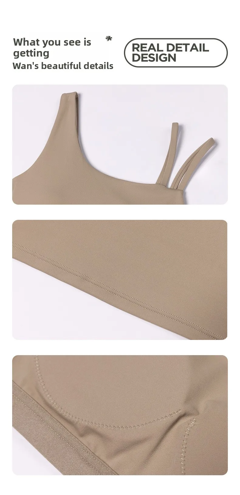 Women's Long Slim Fit Yoga Vest Fitness Clothing Pure Color Back Exposing Design Half Fixed Waterdrop Cup Design display picture 5