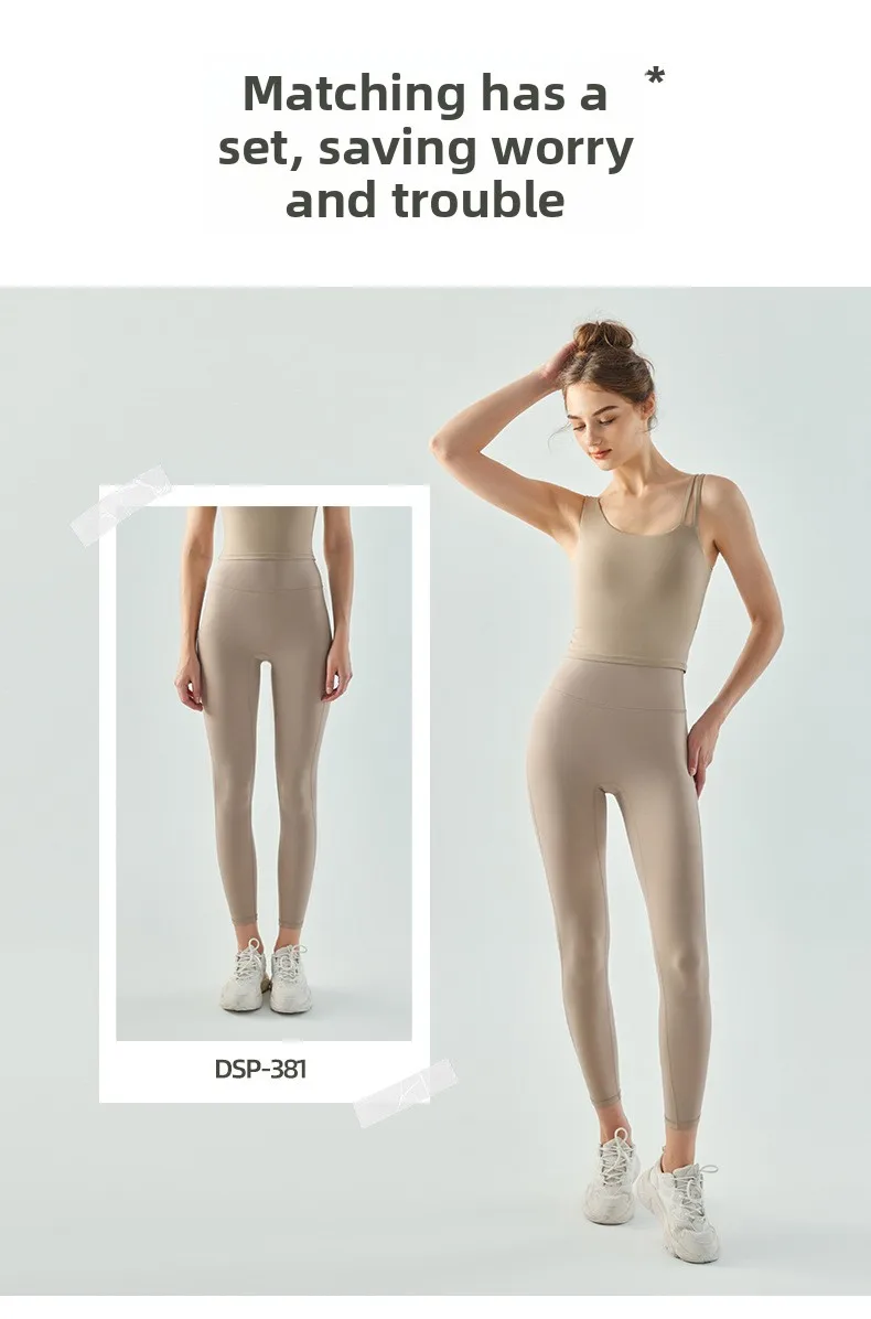 Women's Long Slim Fit Yoga Vest Fitness Clothing Pure Color Back Exposing Design Half Fixed Waterdrop Cup Design display picture 8