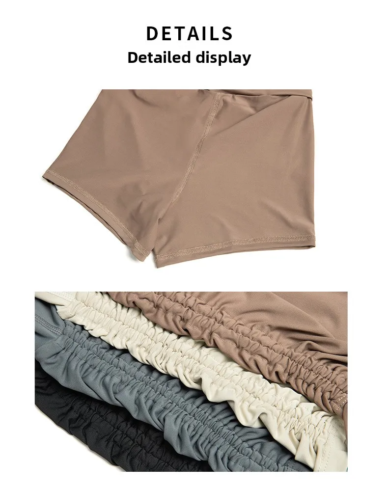 High Waist Drawstring Sports Mini Skirt Women Running Anti-Light Yoga Shorts Netball Entertainment Fitness Tennis Skirts display picture 3