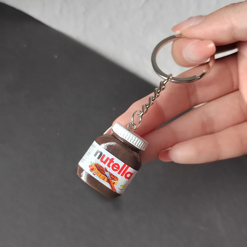 Miniature Resin Peanut Butter Keychain Pendant Simulation Decorative Food Flavoring Agent Cute Countryside New Style Accessory display picture 4