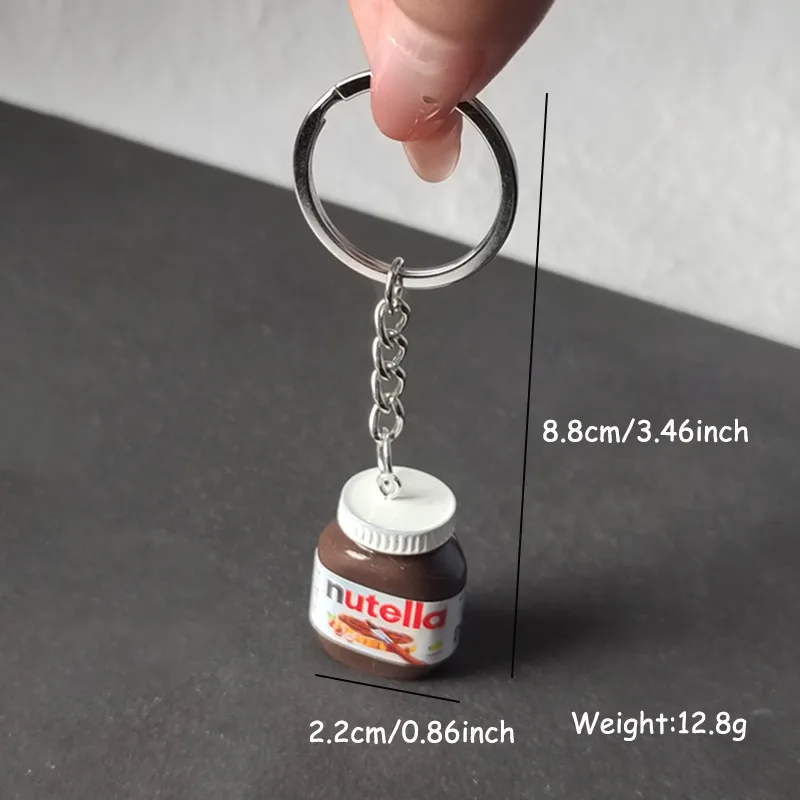 Miniature Resin Peanut Butter Keychain Pendant Simulation Decorative Food Flavoring Agent Cute Countryside New Style Accessory display picture 6
