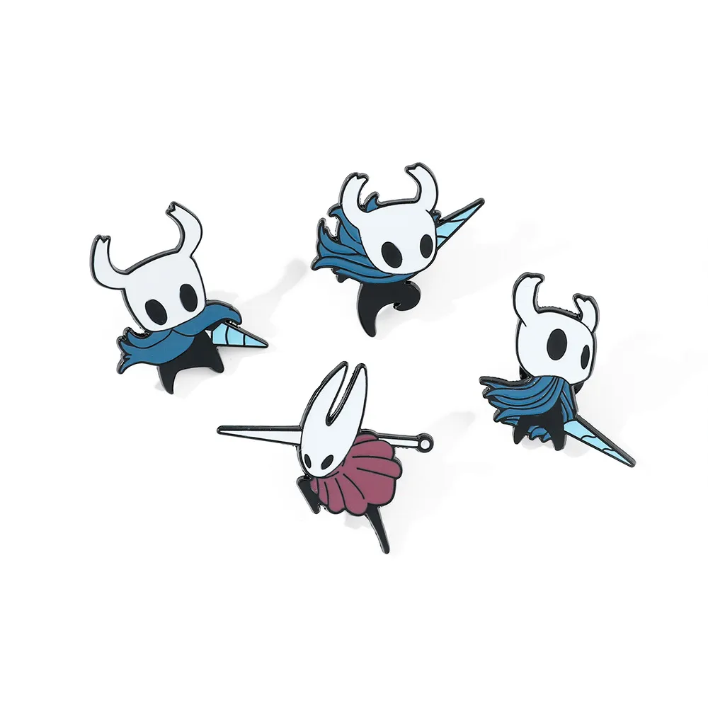 Cartoon Game Character Metal Badge Hollow Knight Chest Pin Bag Accessory Alloy Material Unisex Two-Dimensional Style display picture 1