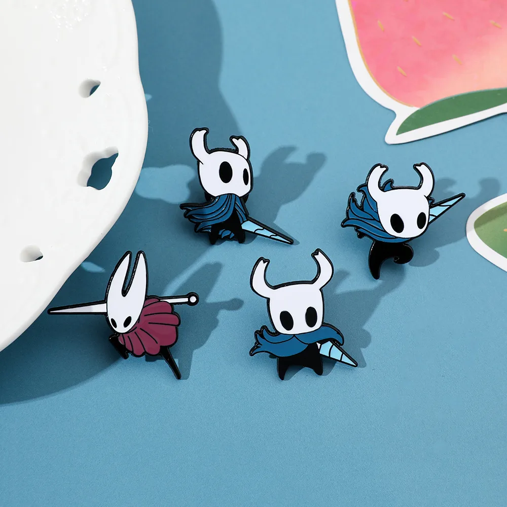 Cartoon Game Character Metal Badge Hollow Knight Chest Pin Bag Accessory Alloy Material Unisex Two-Dimensional Style display picture 2