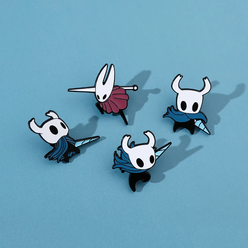 Cartoon Game Character Metal Badge Hollow Knight Chest Pin Bag Accessory Alloy Material Unisex Two-Dimensional Style display picture 5
