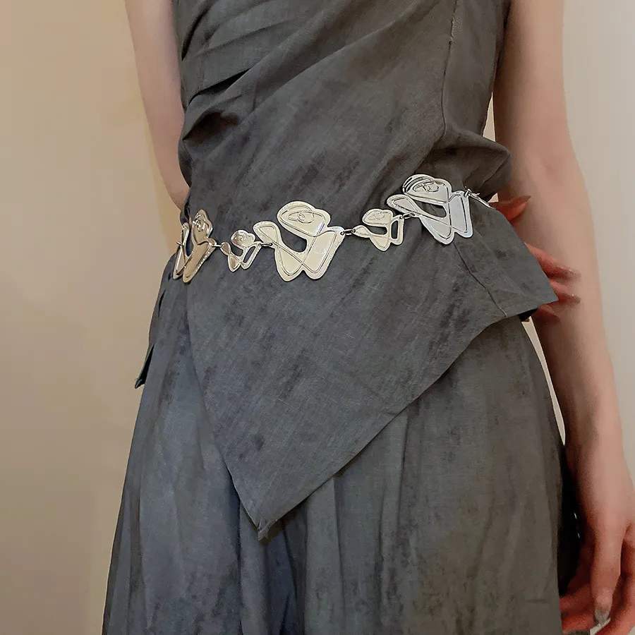 Bohemian Smooth Geometric Star Waist Chain Fashion Minimalist Cold Tone Versatile Belt Unique Design Sensation Waist Accessory display picture 4