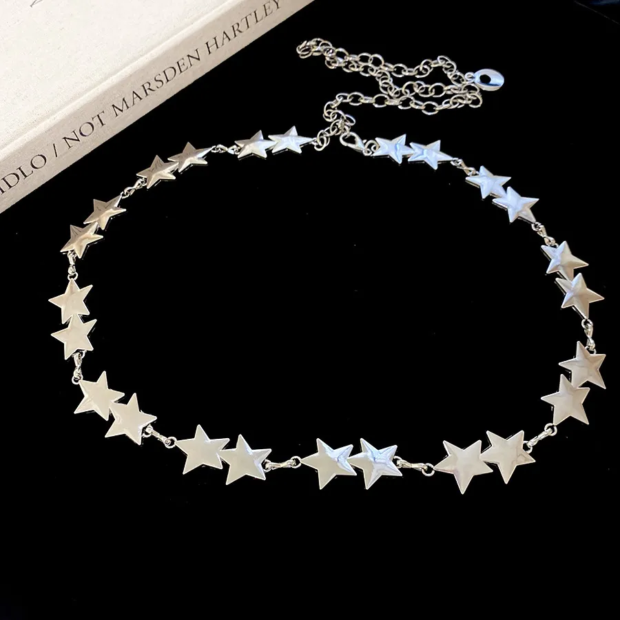 Bohemian Smooth Geometric Star Waist Chain Fashion Minimalist Cold Tone Versatile Belt Unique Design Sensation Waist Accessory display picture 9