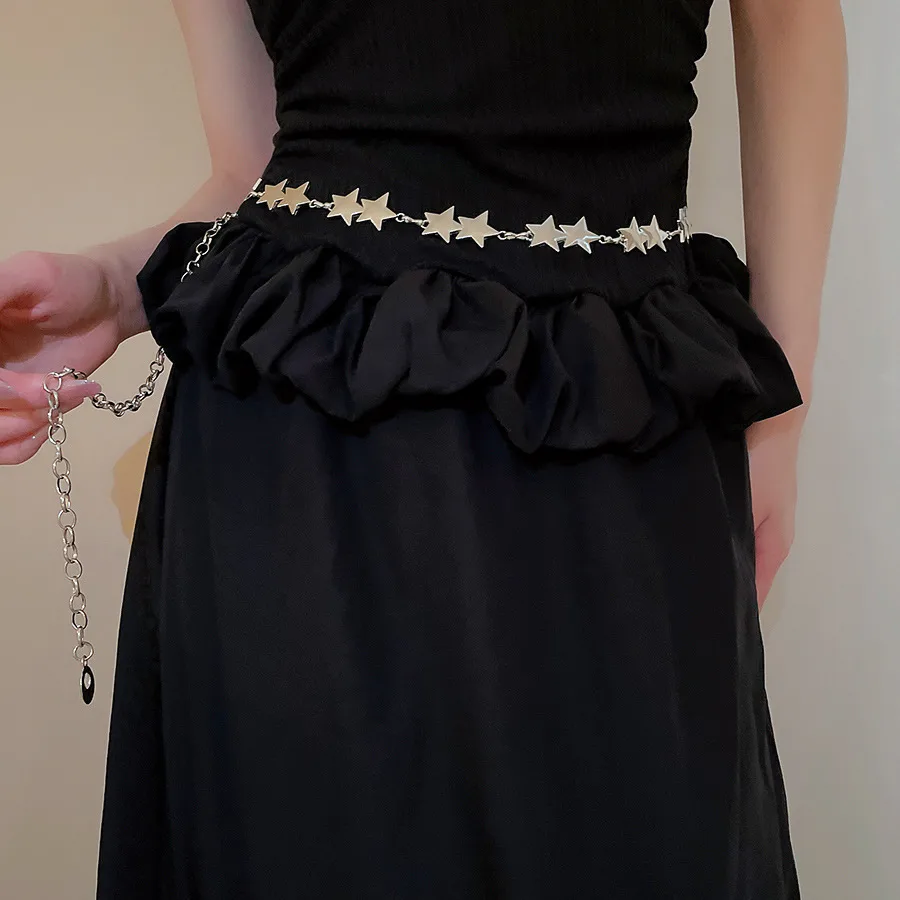 Bohemian Smooth Geometric Star Waist Chain Fashion Minimalist Cold Tone Versatile Belt Unique Design Sensation Waist Accessory display picture 10
