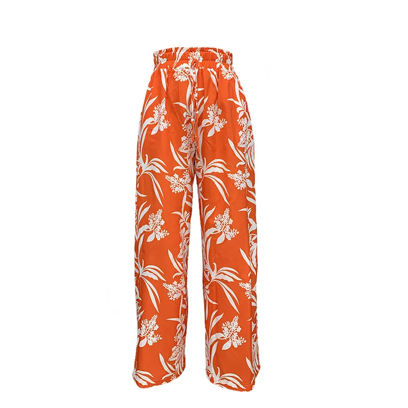 Fashionable High Waist Loose Straight Leg Casual Pants Women's Elastic Fabric Four-Dimensional Stretch Polyester Lyocell display picture 4