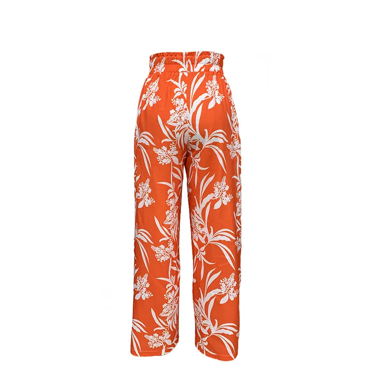 Fashionable High Waist Loose Straight Leg Casual Pants Women's Elastic Fabric Four-Dimensional Stretch Polyester Lyocell display picture 6
