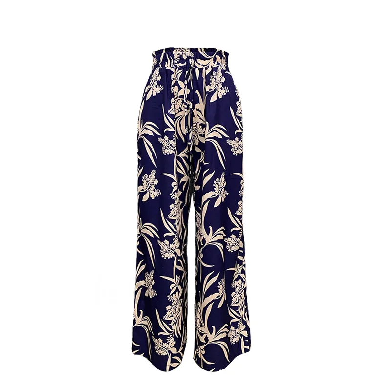 Fashionable High Waist Loose Straight Leg Casual Pants Women's Elastic Fabric Four-Dimensional Stretch Polyester Lyocell display picture 8