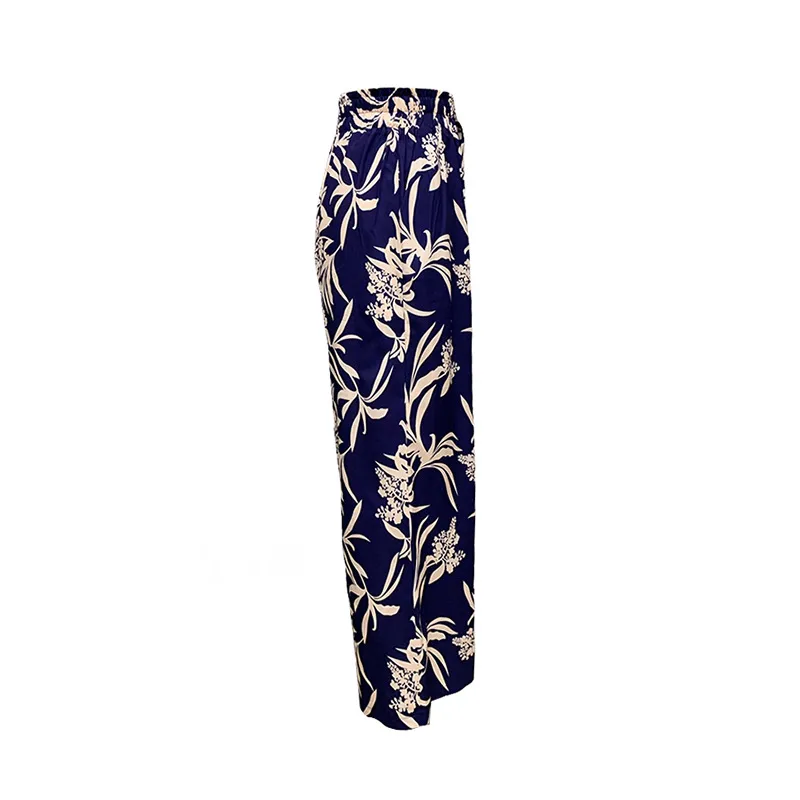 Fashionable High Waist Loose Straight Leg Casual Pants Women's Elastic Fabric Four-Dimensional Stretch Polyester Lyocell display picture 9