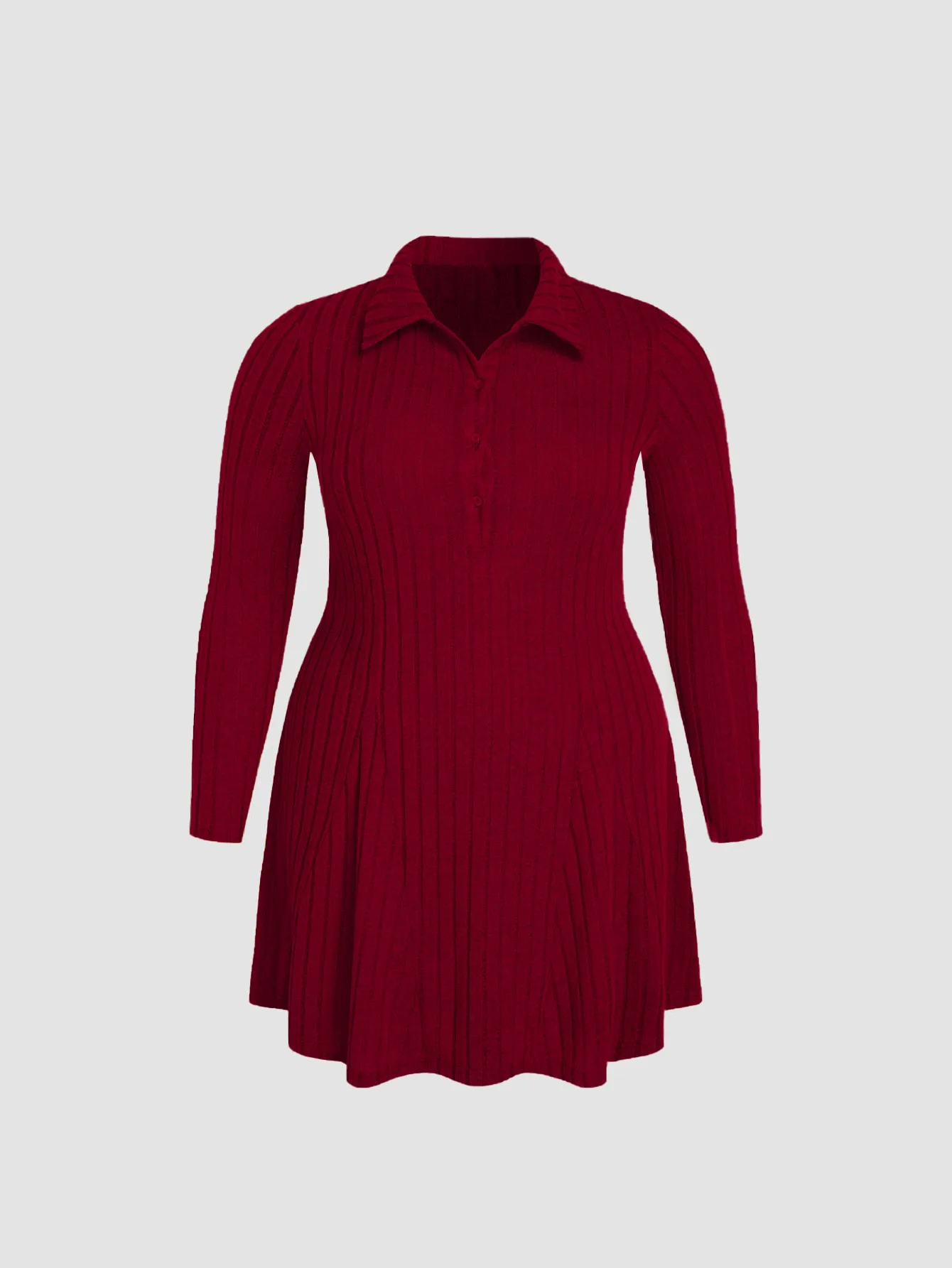 International Station  Women's Clothing Adult Lady Like Woman Commute Style Red Dress Autumn And Winter Fashion All-Matching A- Line Skirt display picture 6