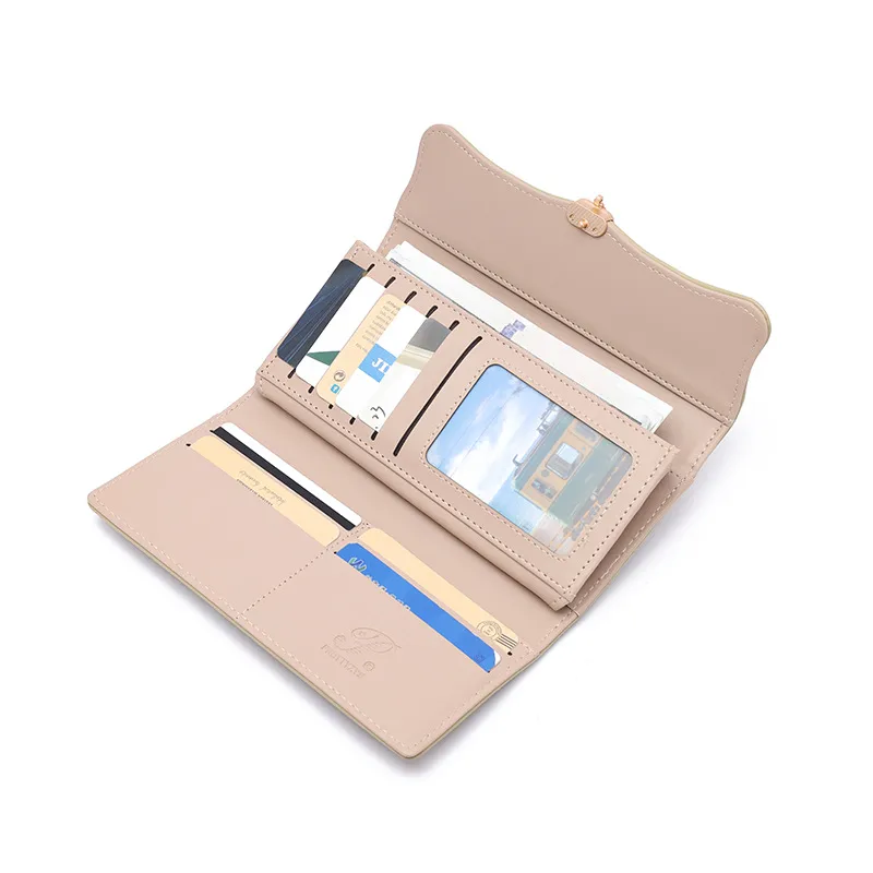 Wallet Women's High Sense  New Women's Three Folding Coin Purse Card Holder Girl Heart Student Long Wallet display picture 10
