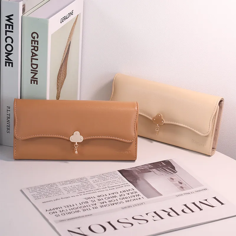 Wallet Women's High Sense  New Women's Three Folding Coin Purse Card Holder Girl Heart Student Long Wallet display picture 13