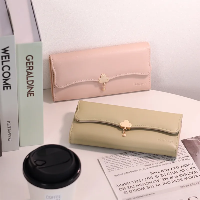 Wallet Women's High Sense  New Women's Three Folding Coin Purse Card Holder Girl Heart Student Long Wallet display picture 14