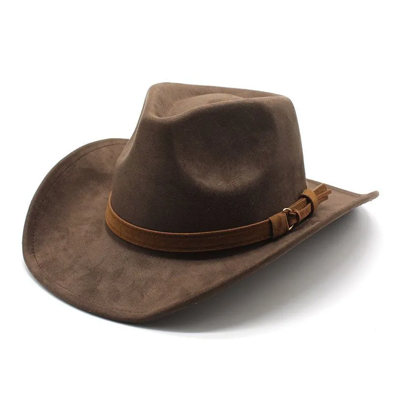 New European Style Woolen Suede Men Women Couple Hats Western Cowboy Gift Hats Printed Design Other Printing Hats display picture 1