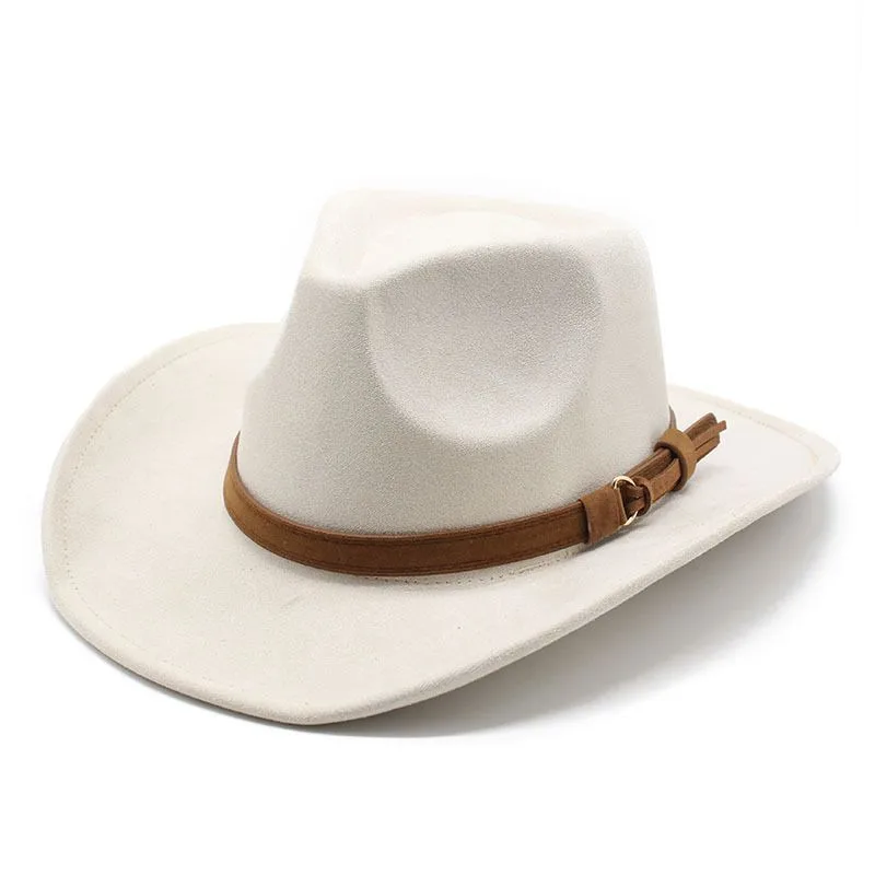 New European Style Woolen Suede Men Women Couple Hats Western Cowboy Gift Hats Printed Design Other Printing Hats display picture 3