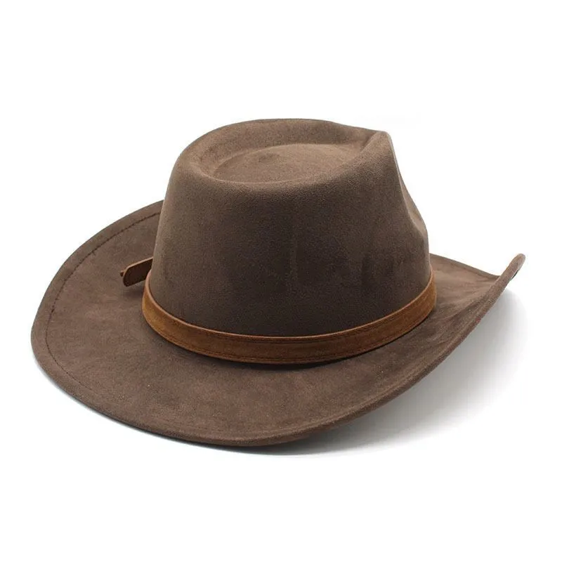 New European Style Woolen Suede Men Women Couple Hats Western Cowboy Gift Hats Printed Design Other Printing Hats display picture 7