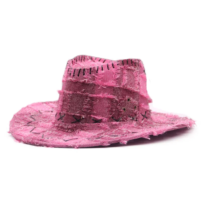 Sweet Cool Western Cowboy Hat For Women Spring Autumn Vintage Furry Knight Hat Outdoor Camping Holiday Sunshade Jazz Style display picture 5