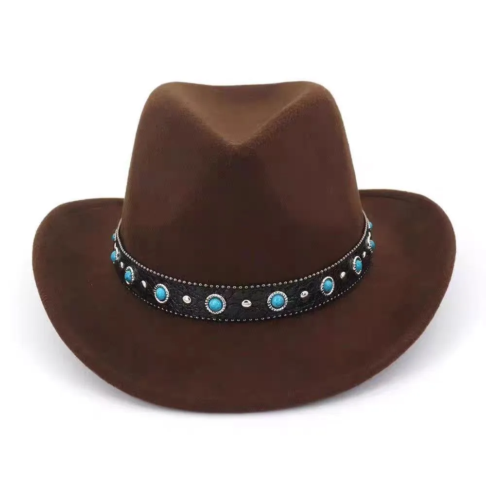 Tibetan Style Men's Women's Couple Jazz Hats Western Cowboy Bowler Hats National Minority Fashionable Winter Spring Summer Autumn display picture 6