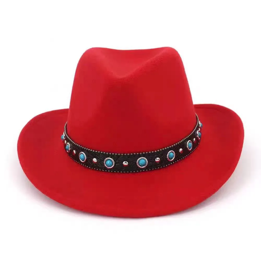 Tibetan Style Men's Women's Couple Jazz Hats Western Cowboy Bowler Hats National Minority Fashionable Winter Spring Summer Autumn display picture 5